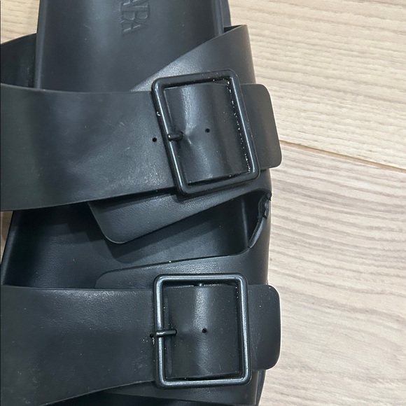 ZARA DOUBLE STRAP SANDALS - Black - Picture 7 of 9